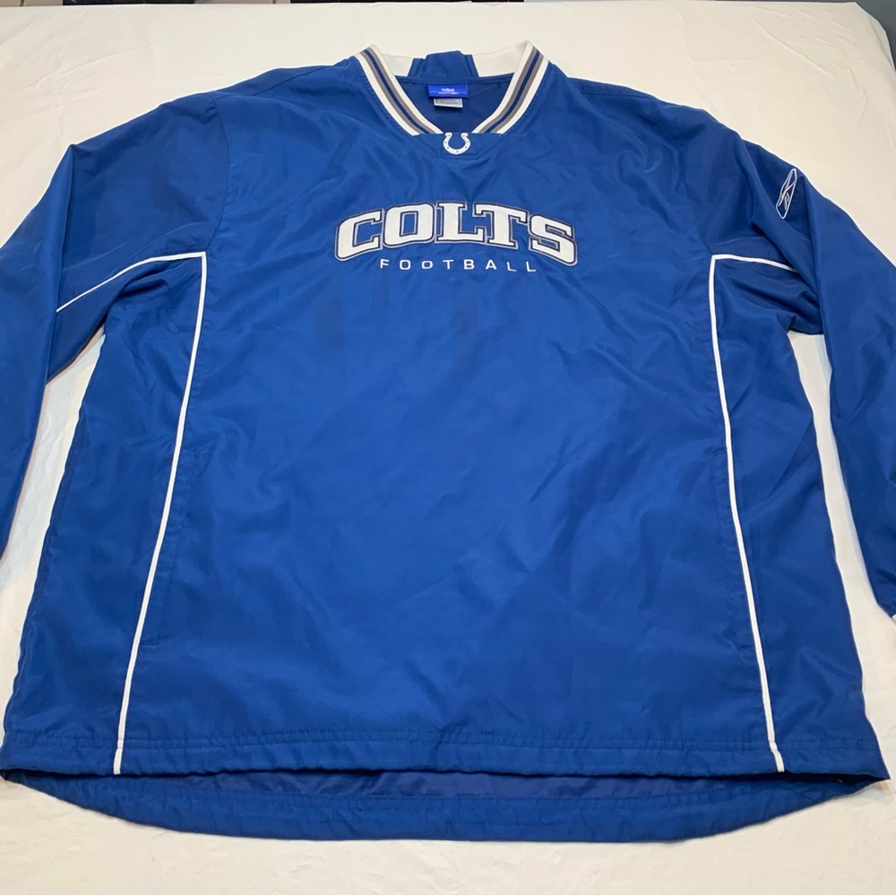 RBX NFL Indianapolis Colts V Neck Pullover Windbreaker Jacket Men’s Large